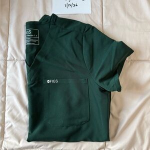 FIGS British Racing Green Scrub Top
